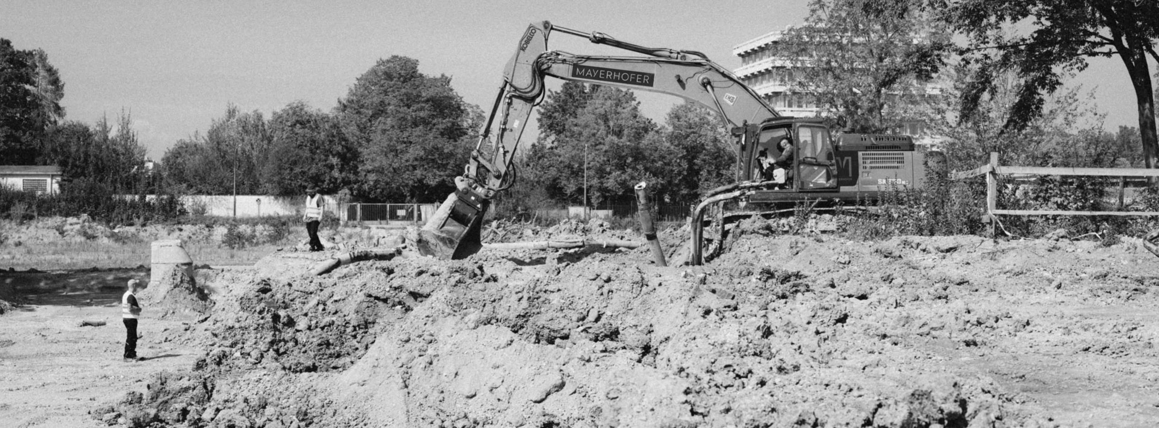 Aufnahme von Bagger