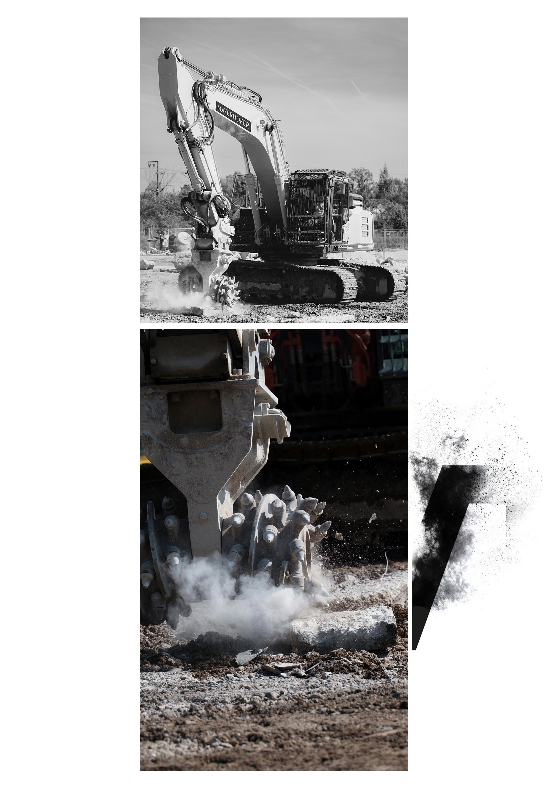 baustellenreportage montage Baufahrzeuge