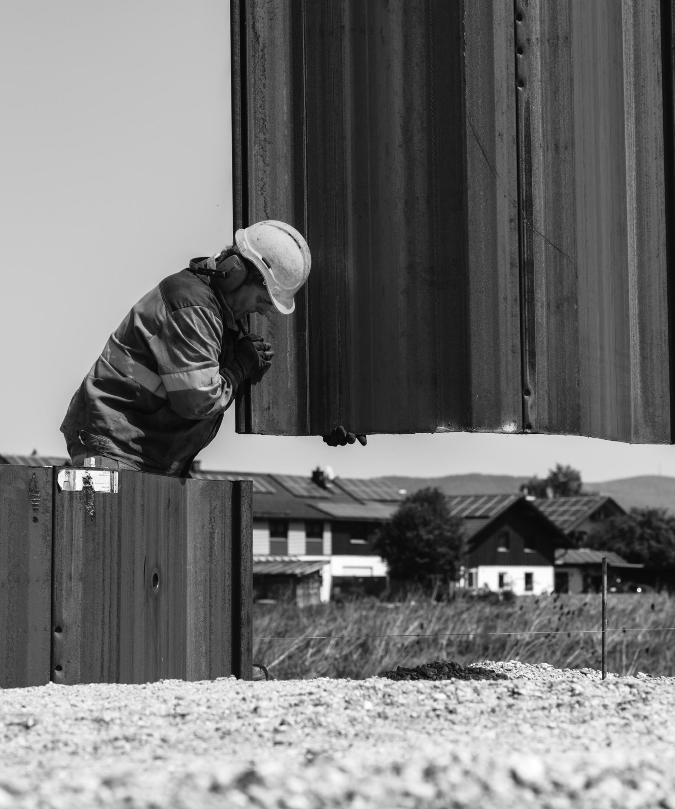 Foto: Franz platziert Stahl - 
