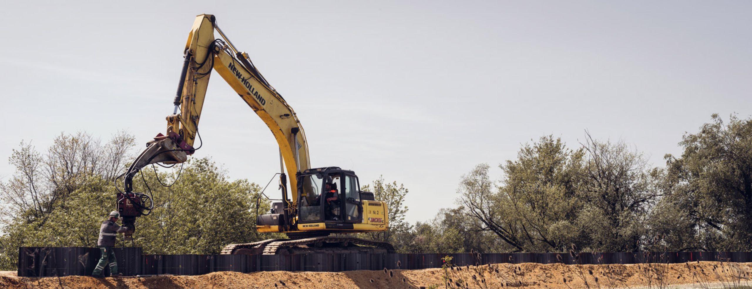 Foto: Franz mit Bagger am arbeiten - 